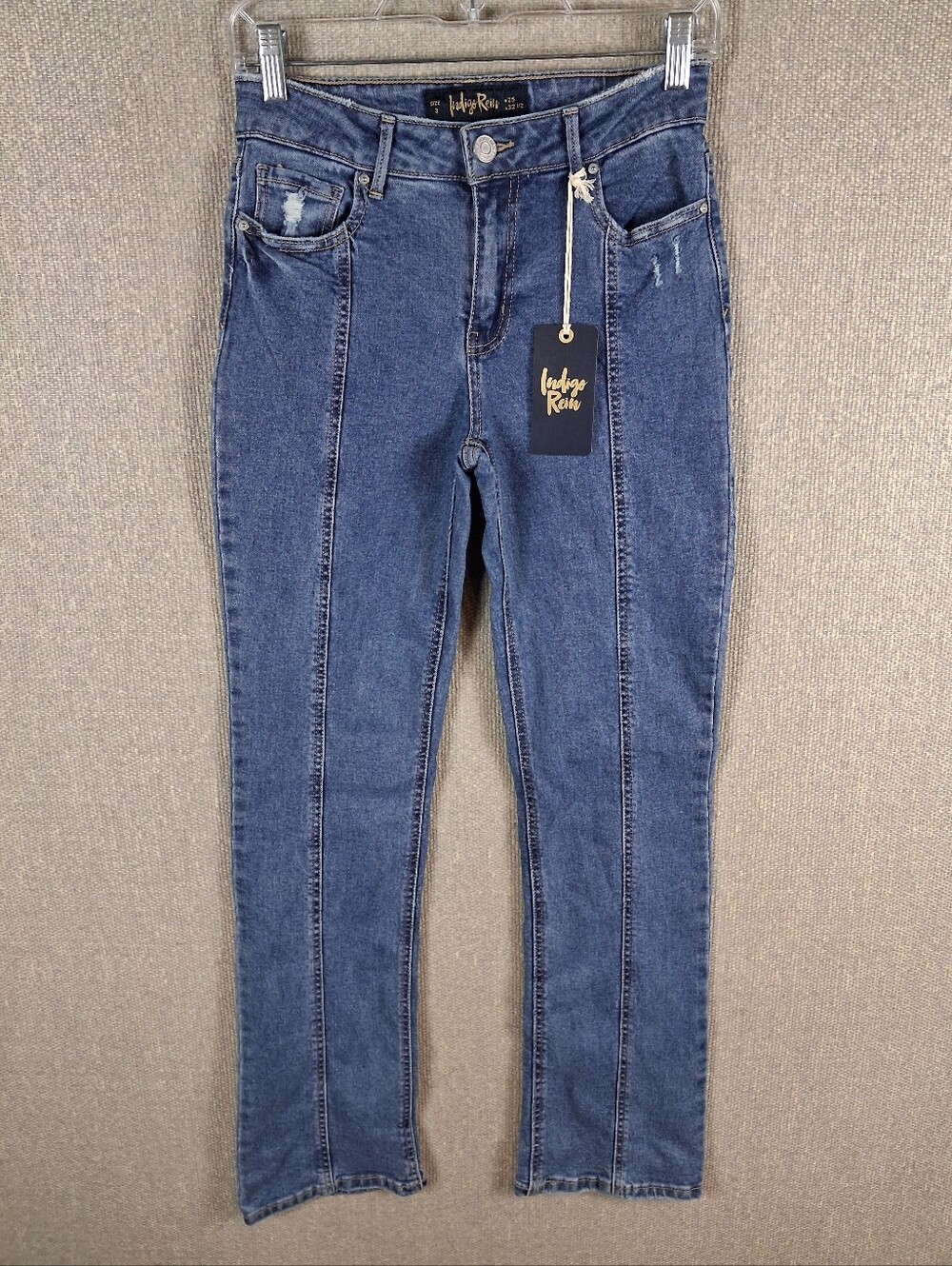 Indigo Rein Jeans Juniors Size 3 Blue High Waist Denim Stretch Comfort Modern